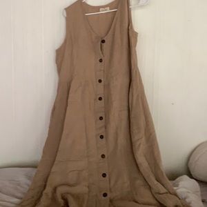 jessica simpson dress, tan, button down
